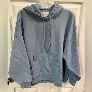 American Eagle Outfitters Light Blue Hoodie Sweatshirt